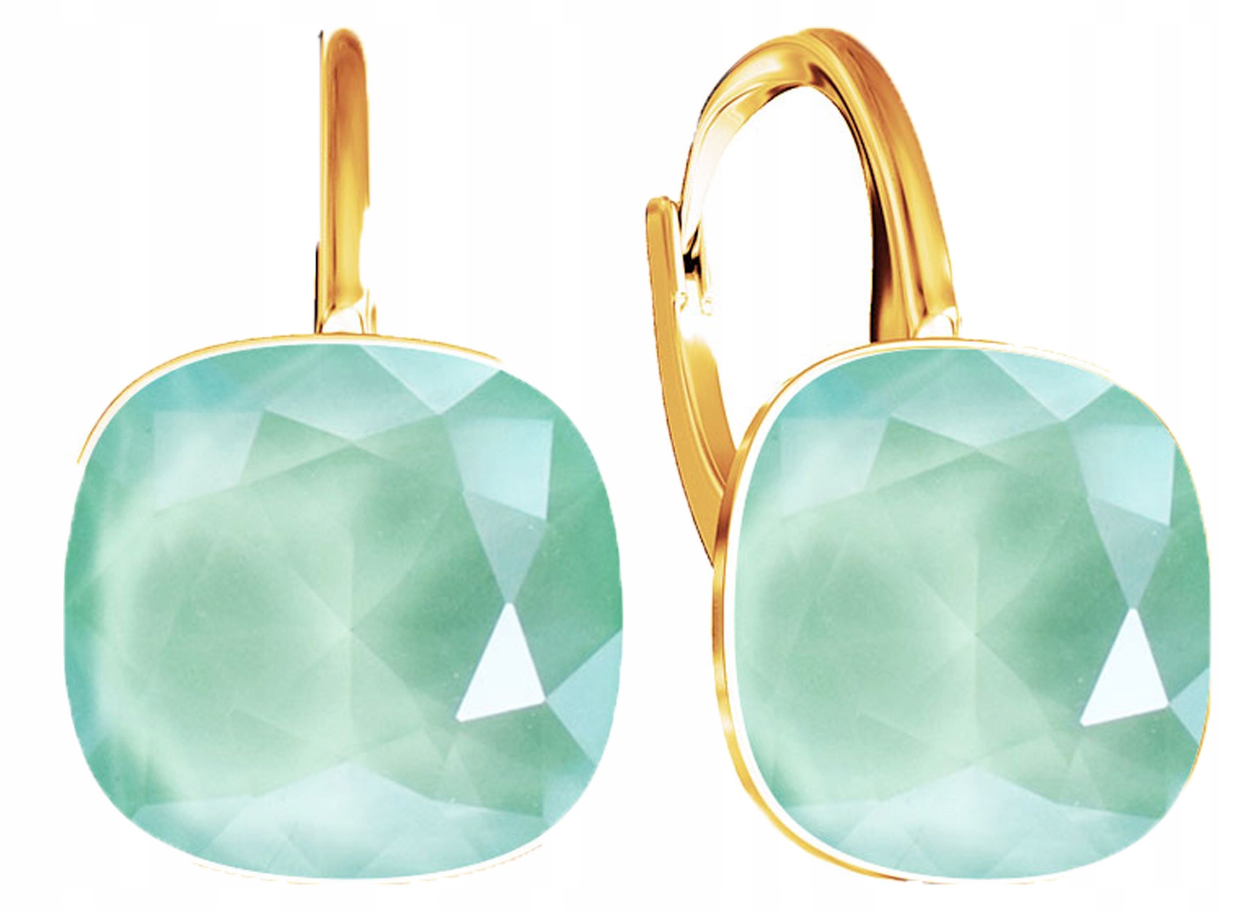 Dámské pozlacené závěsné Náušnice Stříbro s krystaly jako Dárek k výročí