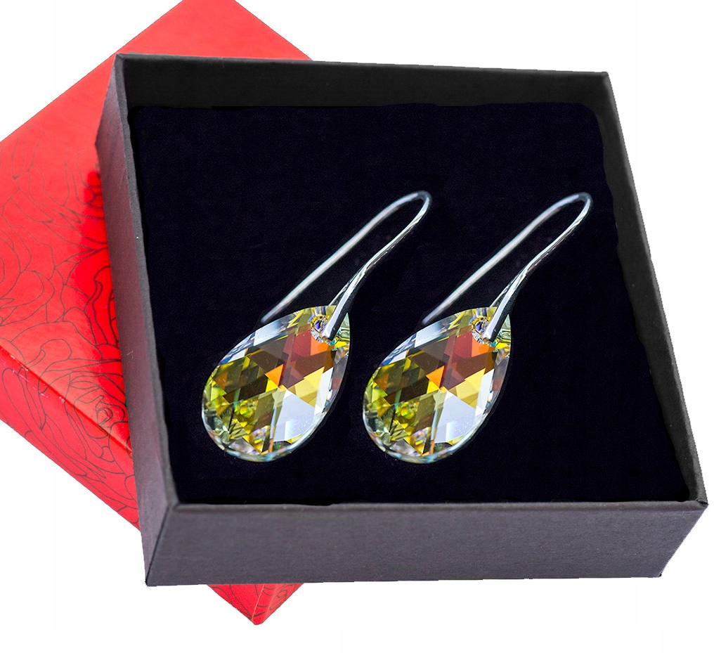 

z kr. Swarovski Migdał 22mm Kolczyki Wiszące