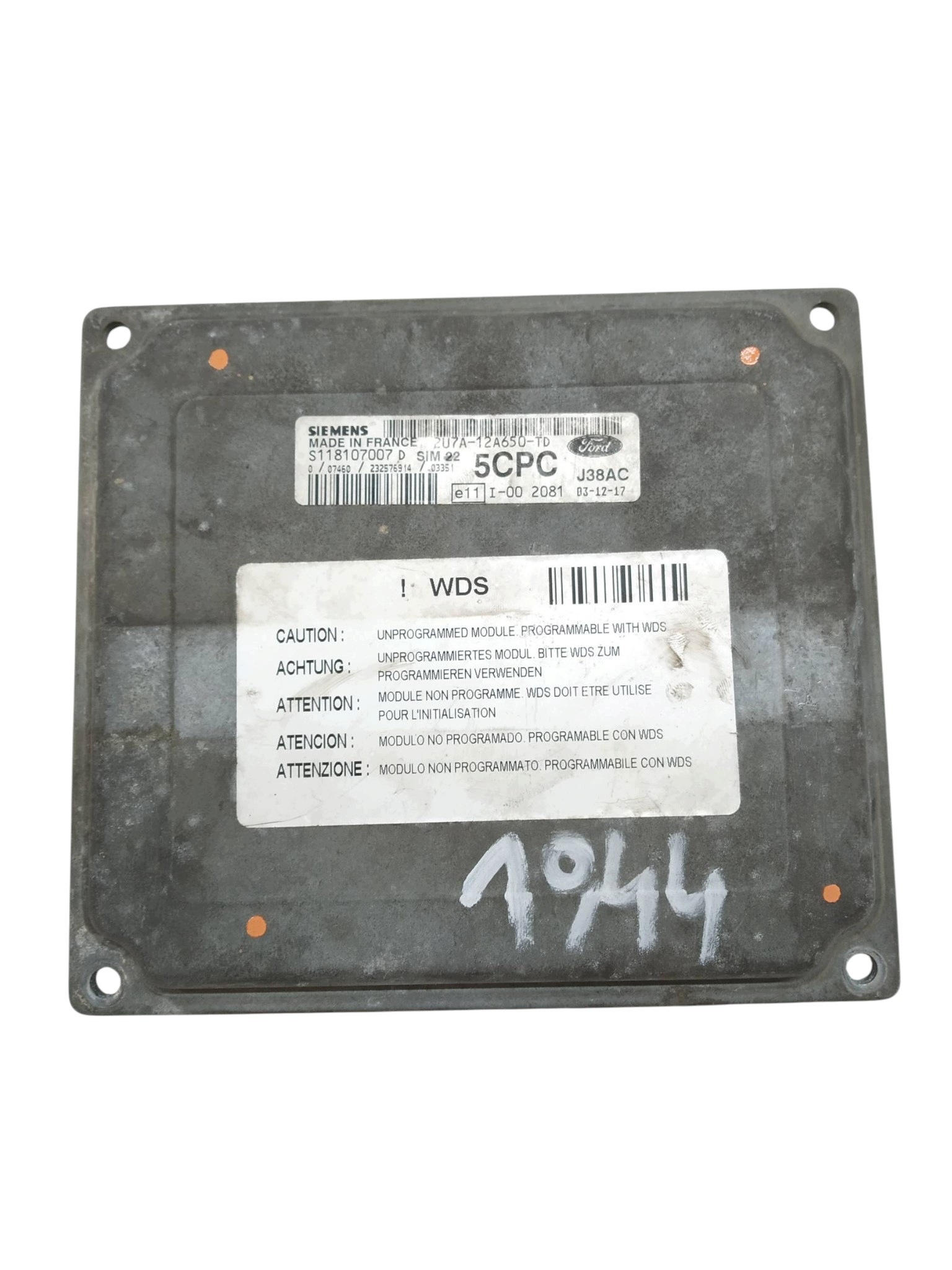 bedienteil des motors 2U7A-12A650-TD S118107007D 1.4 B 80KM Ford Fiesta Mk5