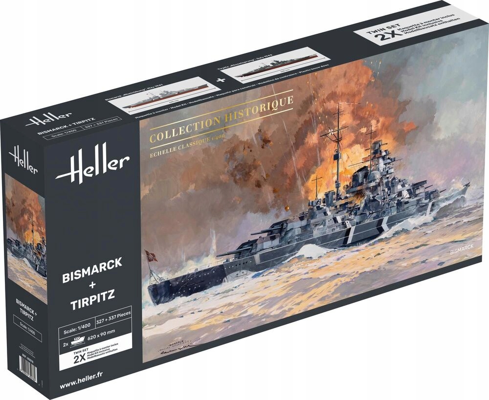 Heller 85078 Bismarck Tirpitz Twinset 1:400