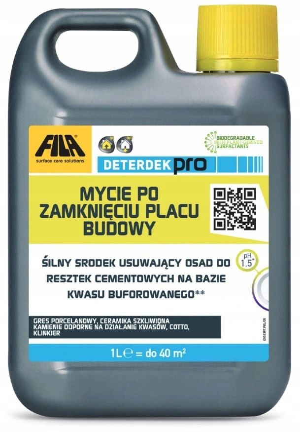 FILA DETERDEK PRO 1L czyszczenie gres cement osad