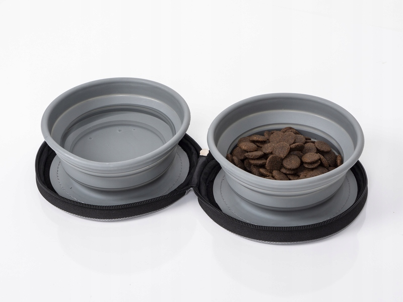 Levně Skládací dvojitá miska pro psa Lucy silikon