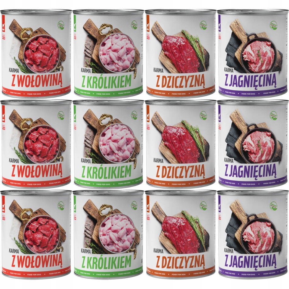 Levně TufTuf mokré Vlhké Krmivo luncheon meat MIX Chutí příchutí 12x800g