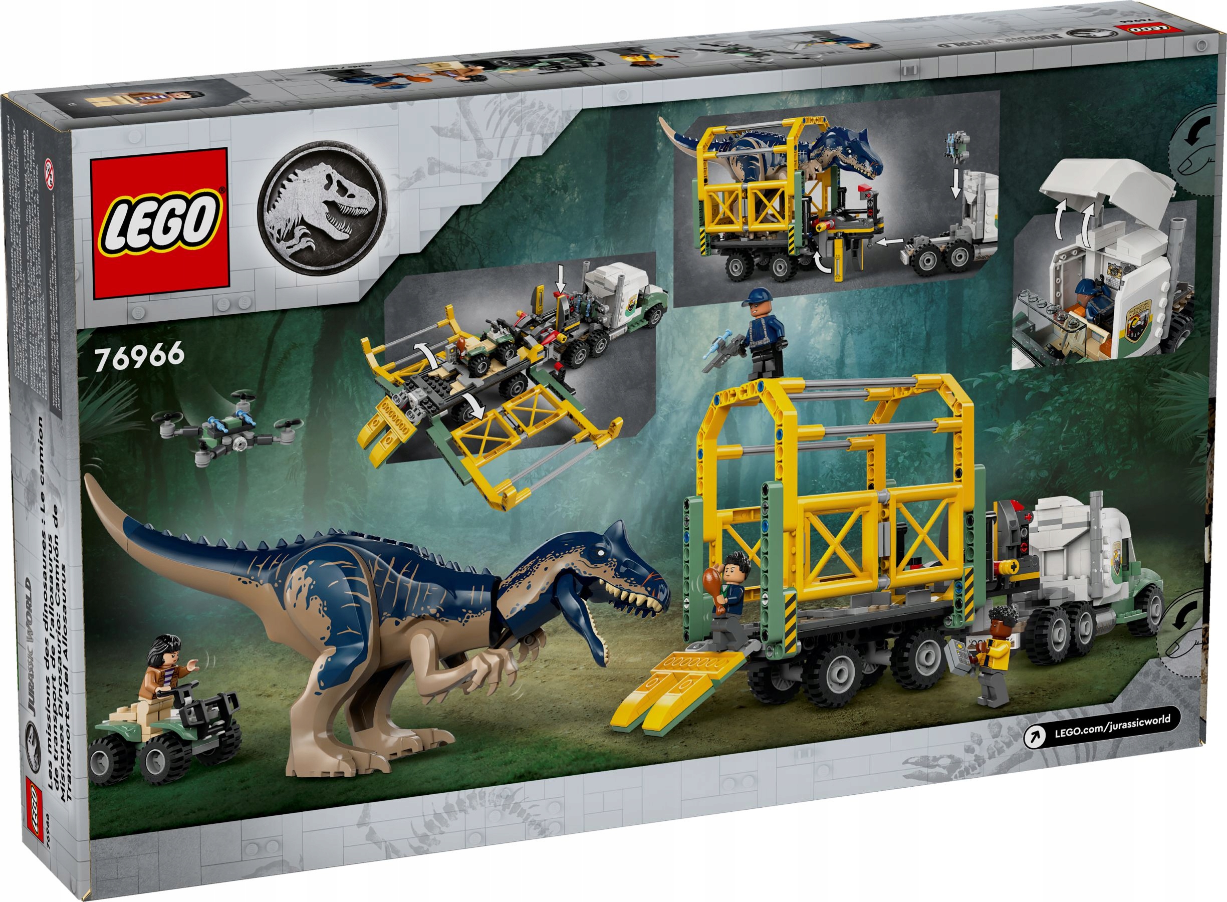 Lego Jurský svět 76966 Dinomise: nákladní automobil pro přepravu allosaura