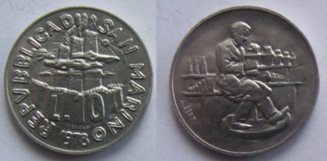 San Marino 10 Lir 1978