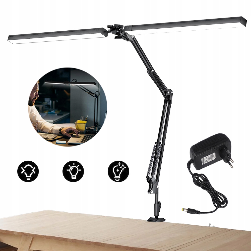 Stolní Lampa Kreslicí Školní Stůl Led Cct Regulace 24W 1000LM