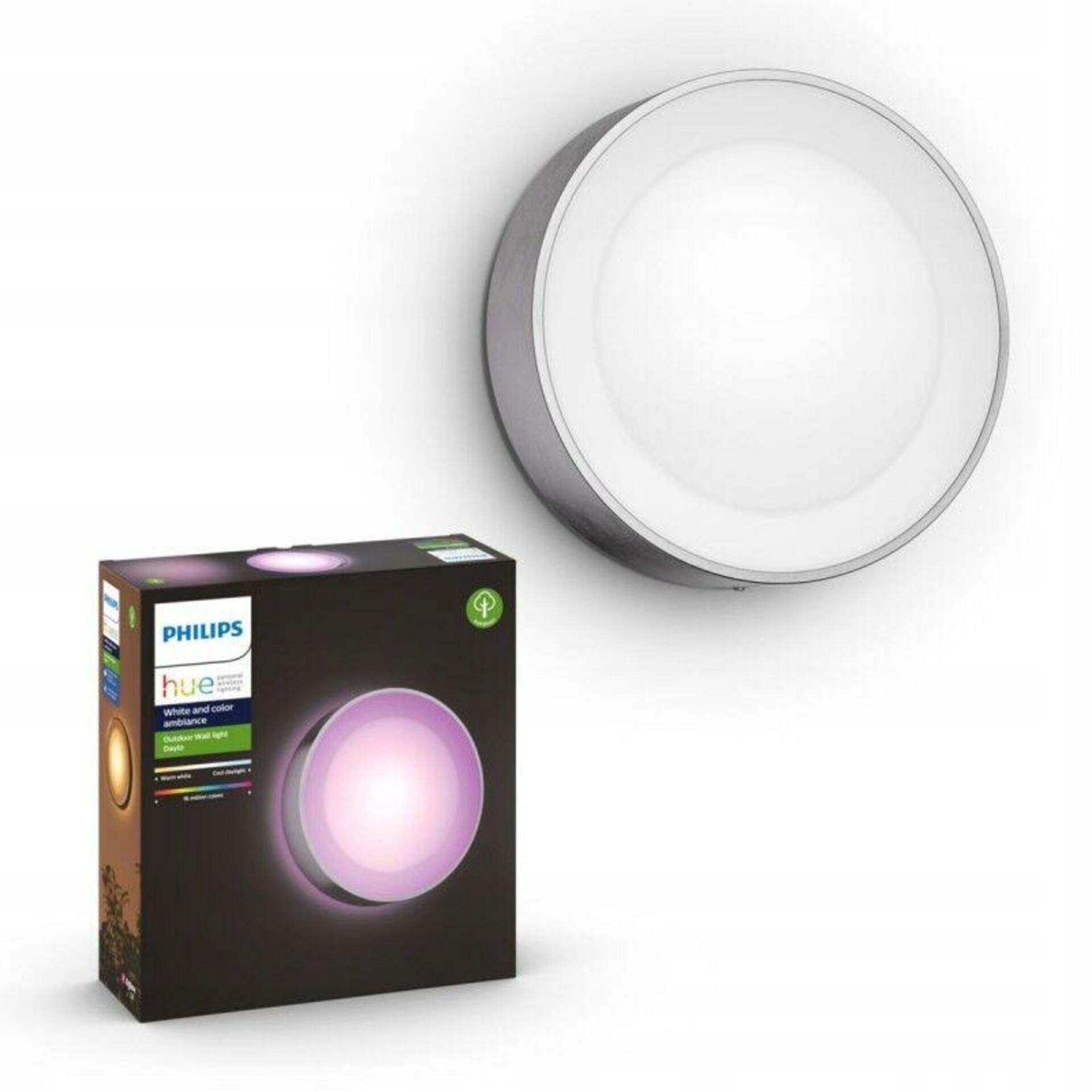 Philips Hue Daylo chrómové chytré Led vonkajšie nástenné svietidlo 15W, Rgb