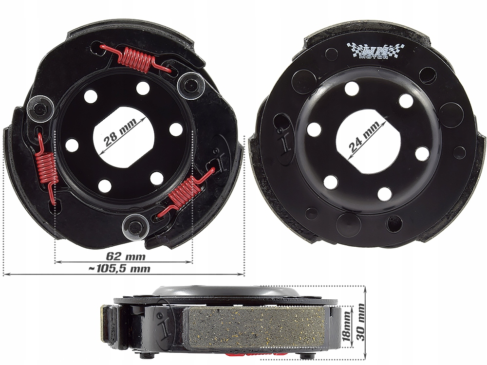 SZCZĘKI SPRZĘGŁA TYŁ TUNING SKUTERY CHIŃSKIE GY6 4T Producent inny