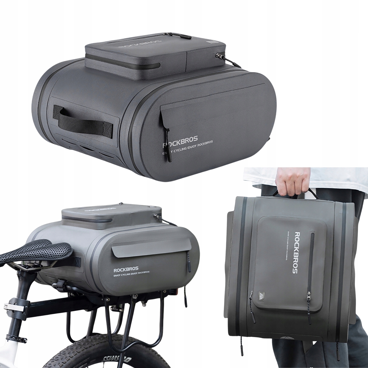 Sakwa Rowerowa Torba Rowerowa Na Bagażnik Tylna Duża Wodoodporna Rockbros