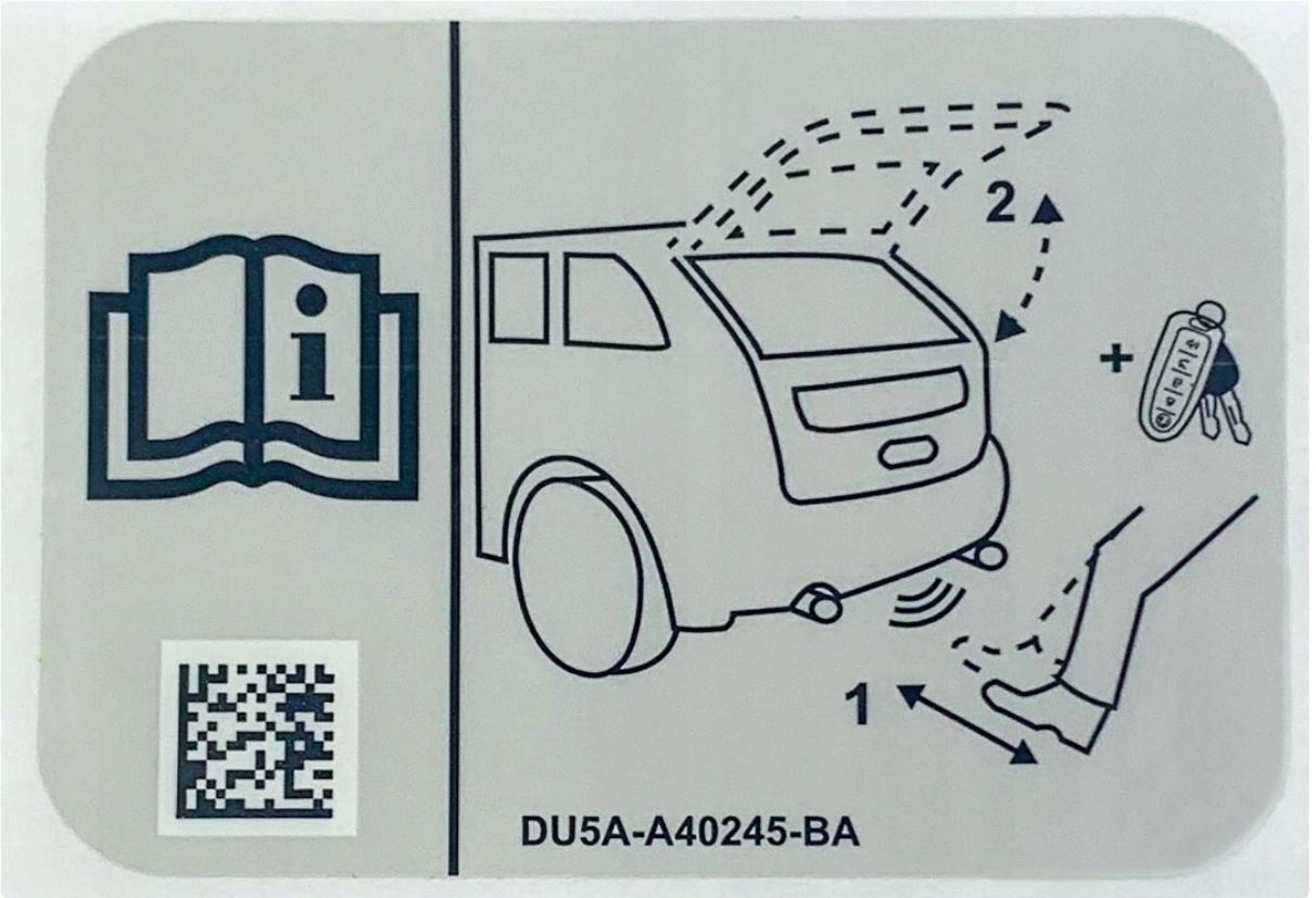 FORD EDGE 2015- / 2018- KUGA ESCAPE 2020 - NAKLEJKA ELE. KLAPY TYŁ OE _ 524