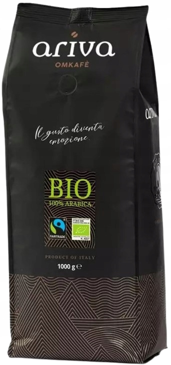 Levně Káva Ariva Bio Omkafe Zrno 100% Arabica Příjemná sladká chuť Vanilka