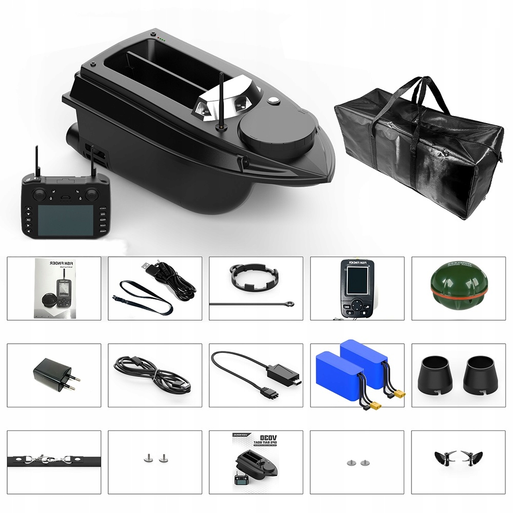 Návnadová Loď Flytec V030 Auto Návrat 2X 20000MAH Gps Echosonda