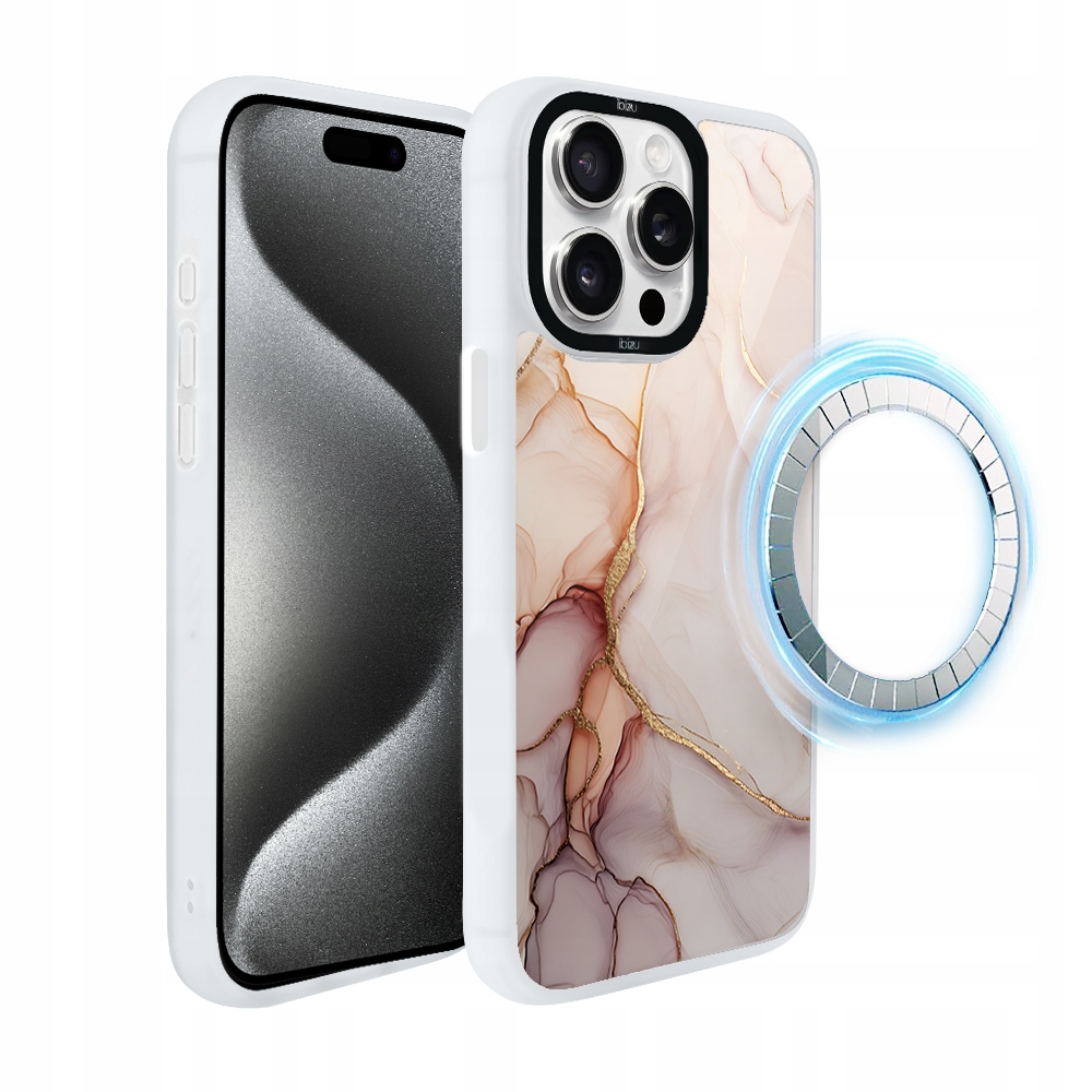 Pouzdro pro iPhone 15 Pro Max Ibizu DropGuard Matt s MagSafe, růžový alabastr