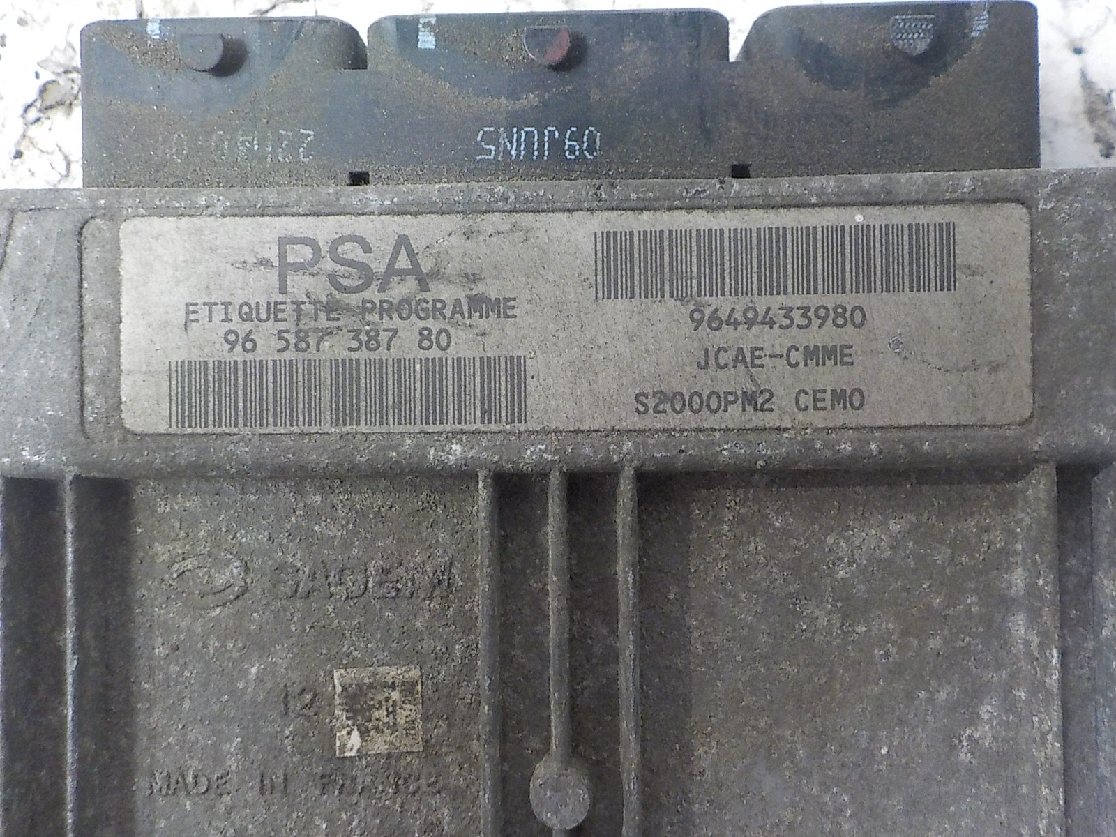 CITROEN C3 and computer control unit 9658738780 9649433980