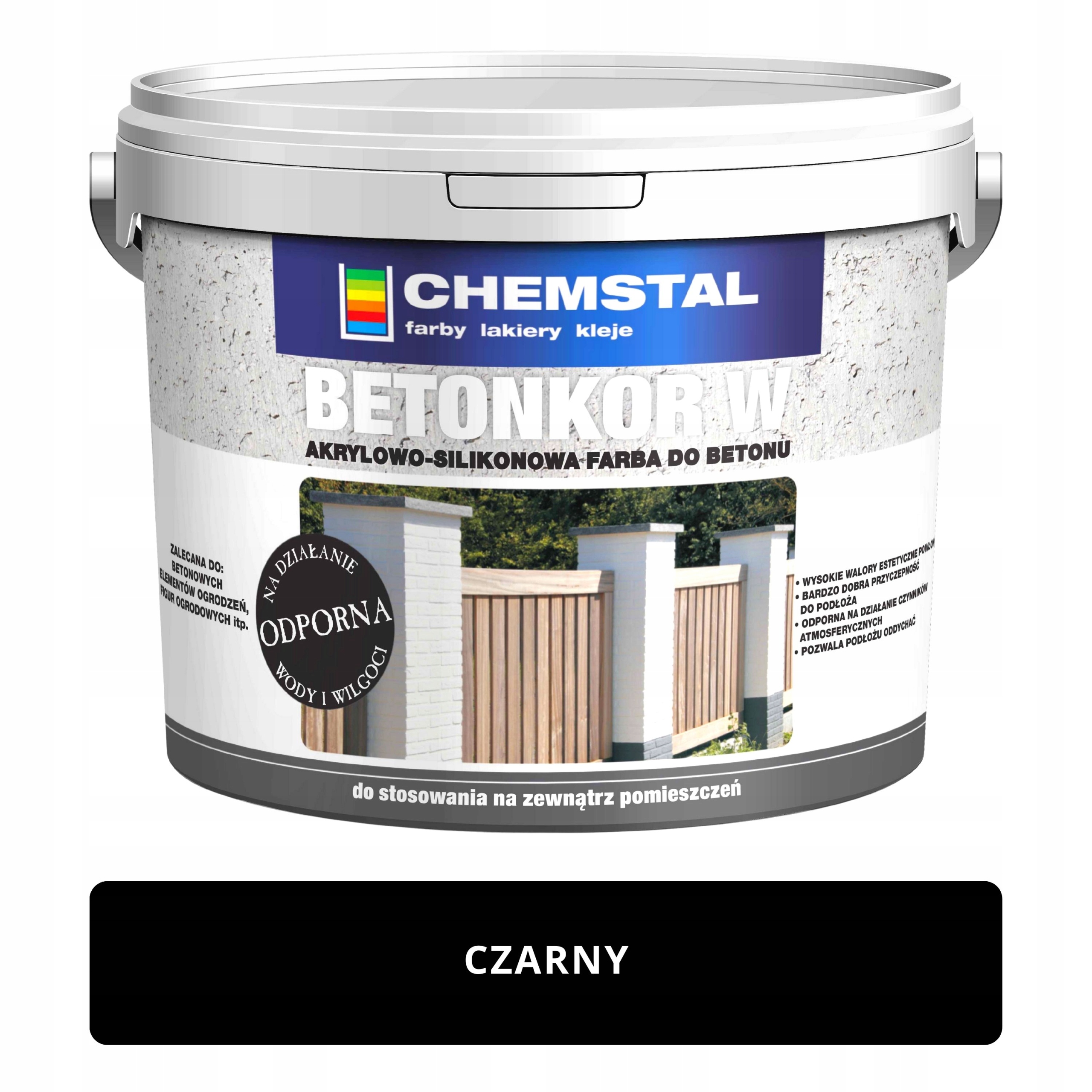 

Farba do Betonu Ogrodzeń Betonkor W 10L Czarny