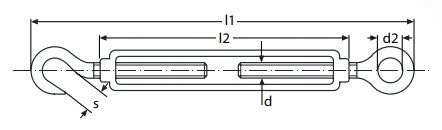 ŚRUBA ŚCIĄGAJĄCA M8 HAK-OKO KWASOODPORNA A4 2szt. Kod producenta RSROH8