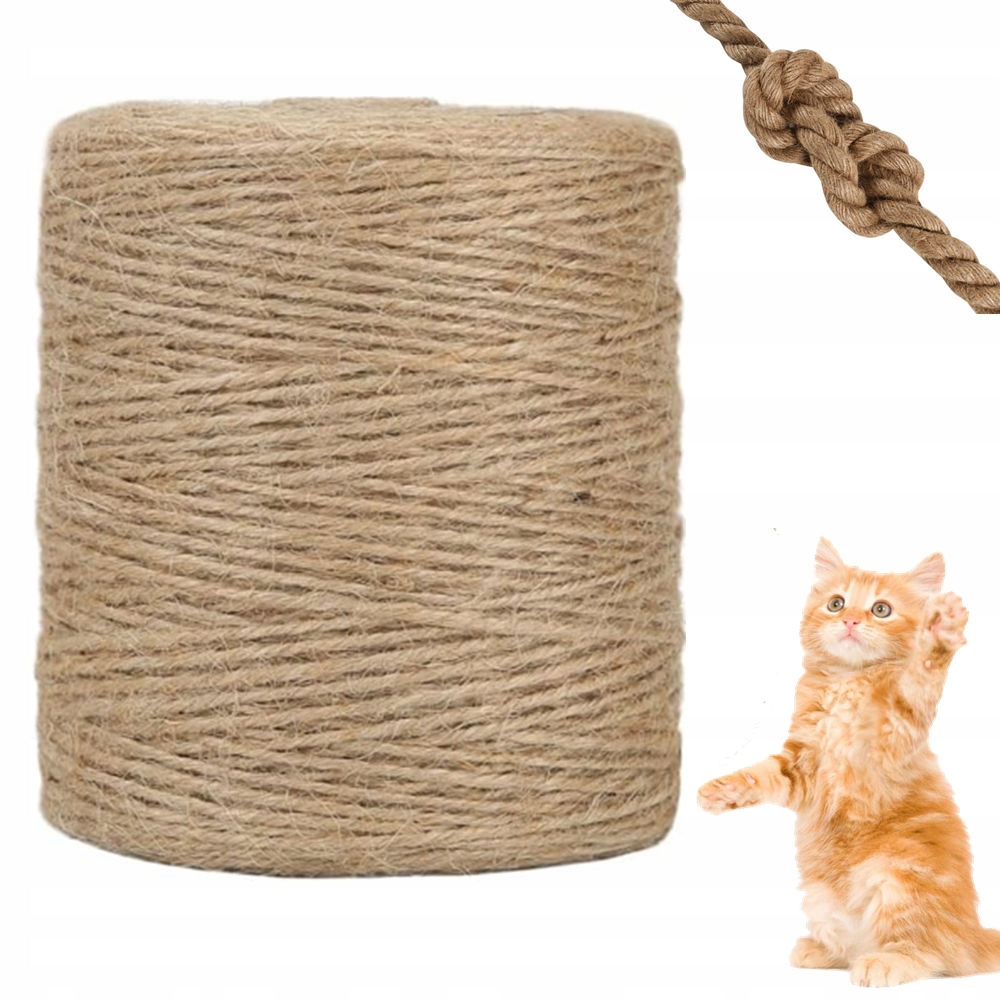 Jutové lano 8 mm 100 m dekorativní juta škrábe