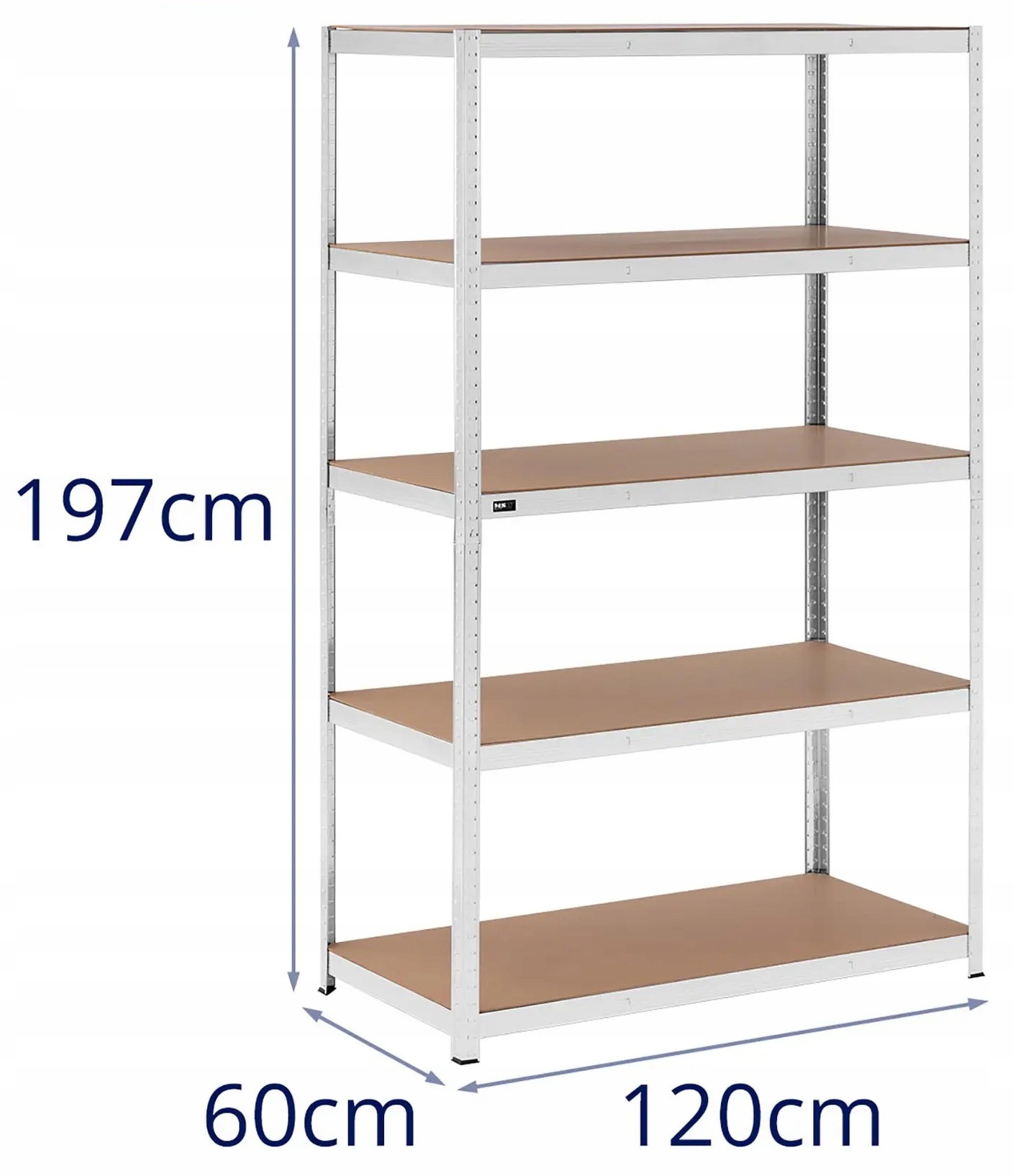 Regał magazynowy metalowy 5 półek 120x60x197cm MSW MSW-STSH-30 10061983