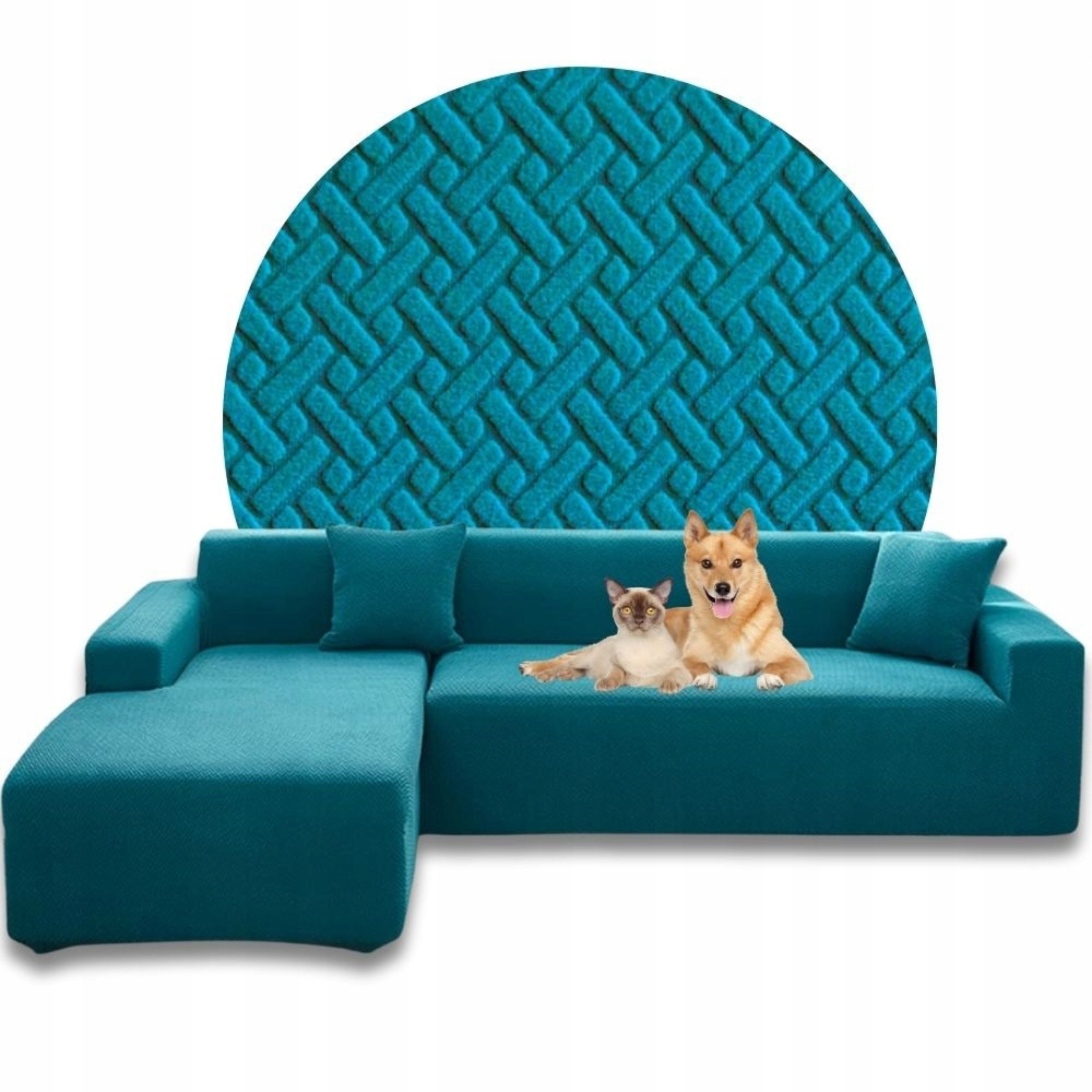 Potah Na Rohovou Pohovku Pohovka Žakár Jedle Levý Premium 2+2 Oeko-tex