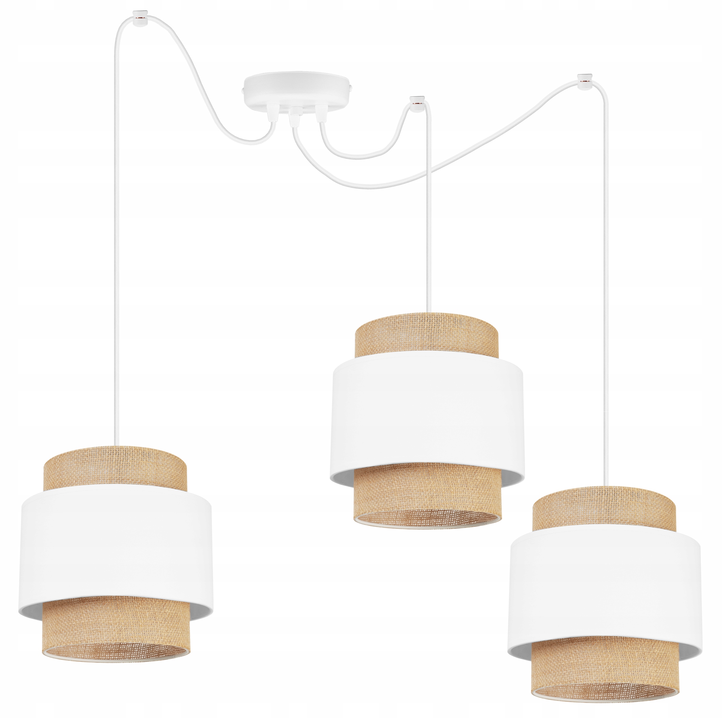 

Lampa Wisząca Żyrandol Sufitowa Abażur Boho Juta