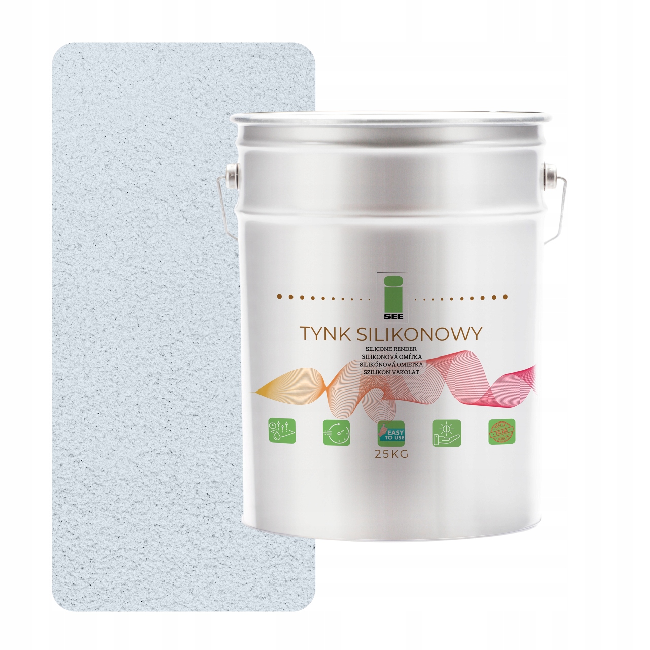 Silikonová Fasádní Omítka Bílá Lehce Modrá 1.0 MM Prémiová 25 Kg