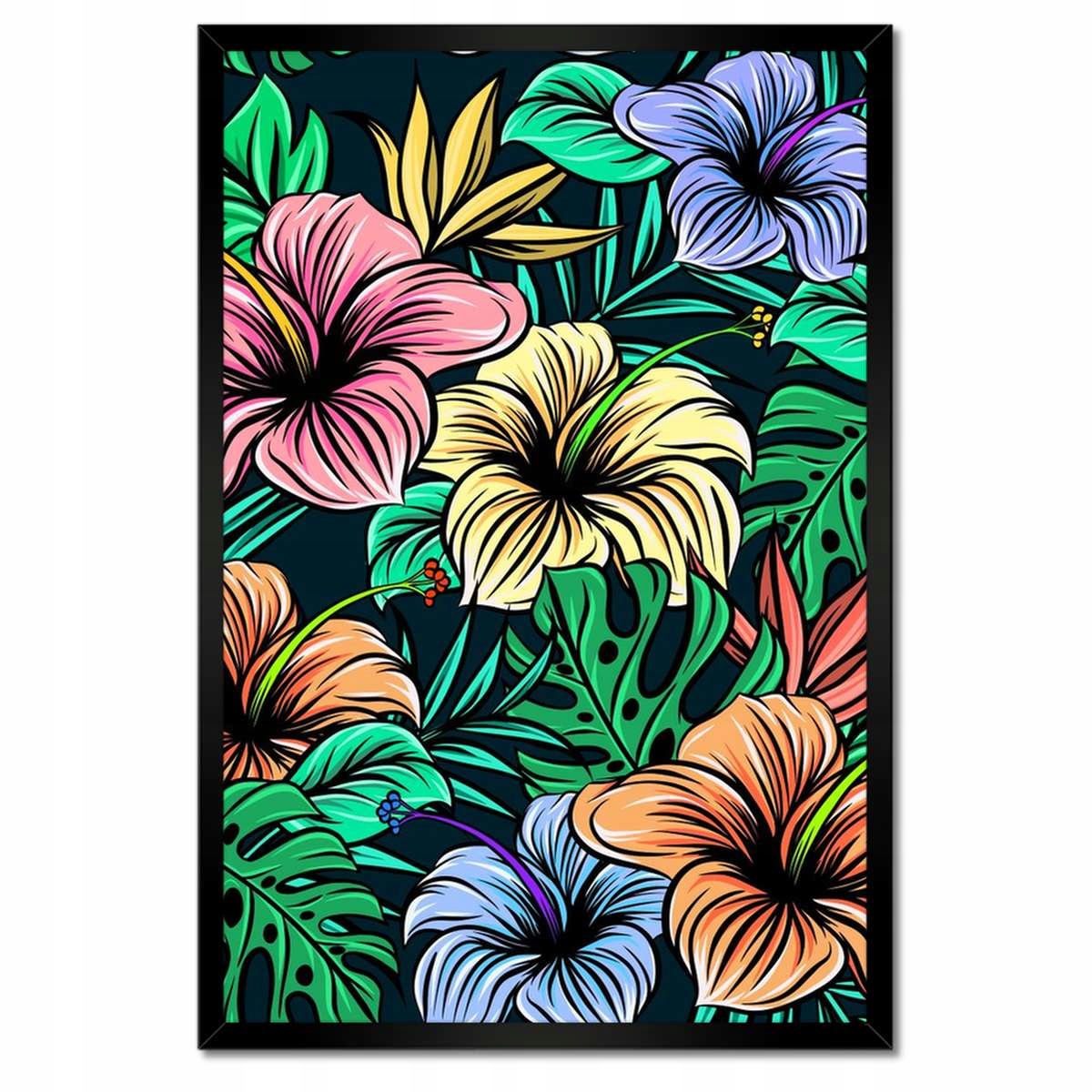 Plakáty v rámu 40x60 Monstera Zelený list