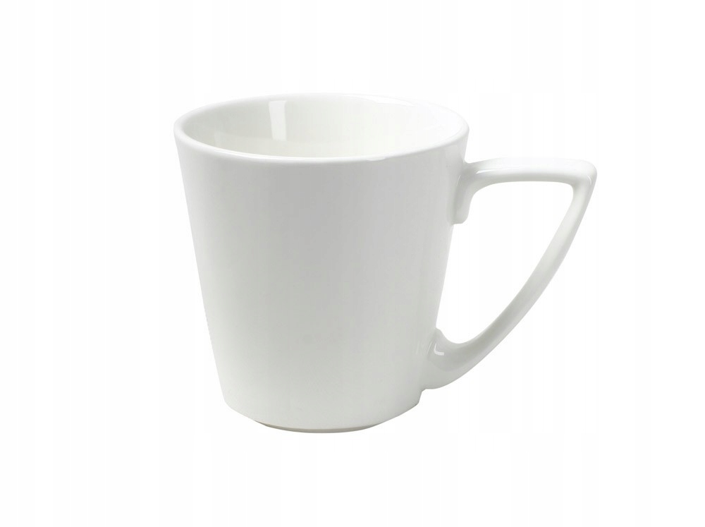 Filiżanka do kawy herbaty AMBITION Kubiko Fala skośna 220ml biała porcelana