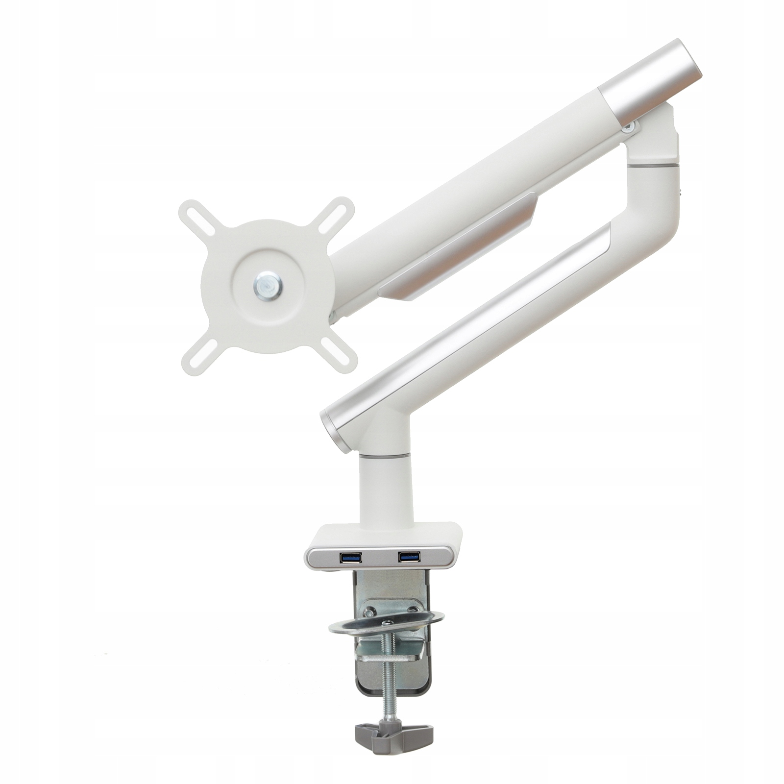 MOCNY GAZOWY UCHWYT BIURKOWY 2xUSB 3.0 BIAŁY+KABEL Kod producenta RAMM L-19GD