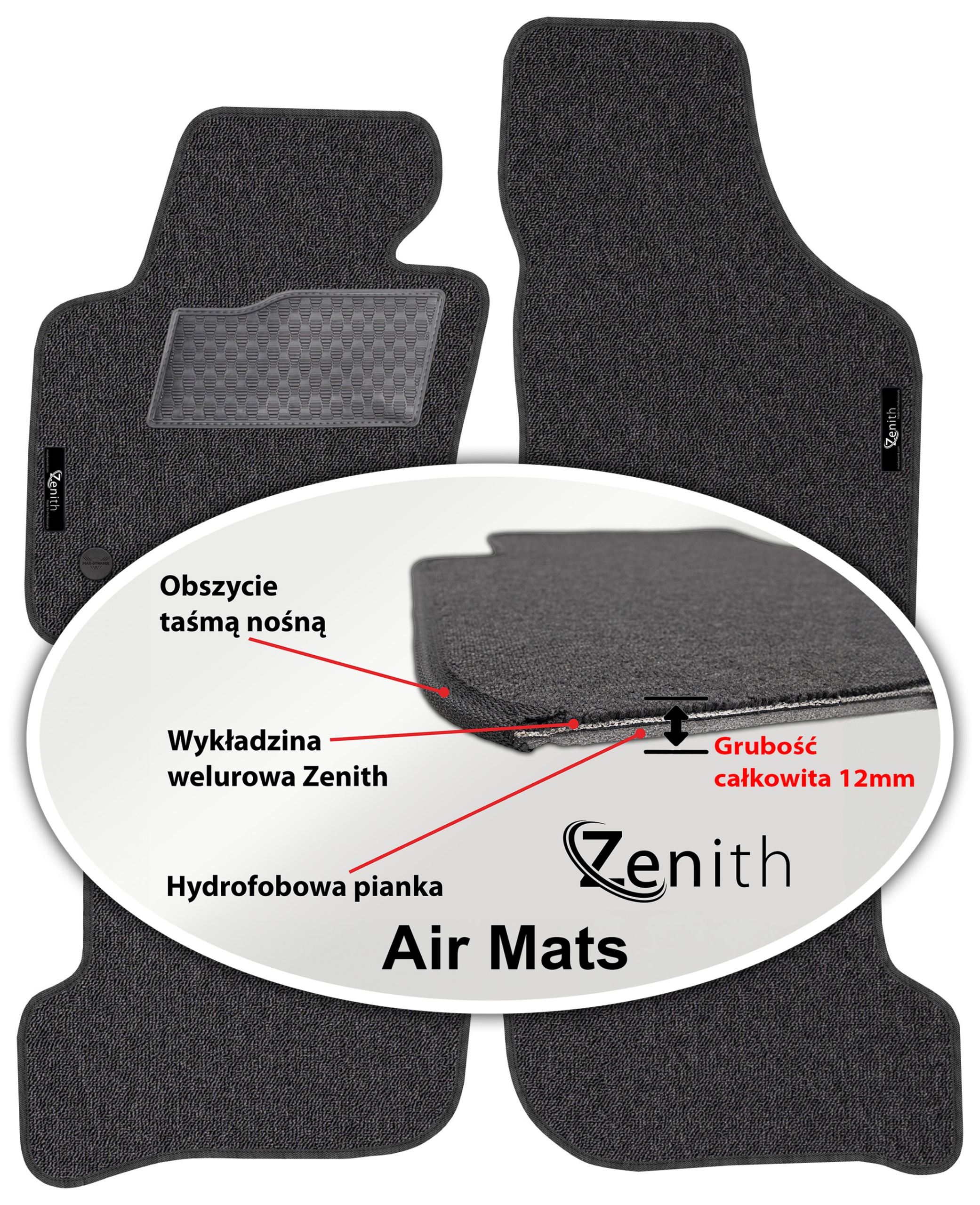 Toledo III Minivan Fl 08-12 Velúrové koberčeky do auta Zenith Air Mats