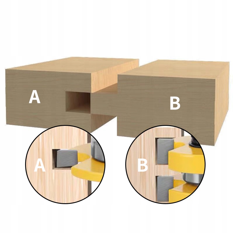 Zestaw rowków i piór i wpustów frez do drewna 8mm Marka bez marki