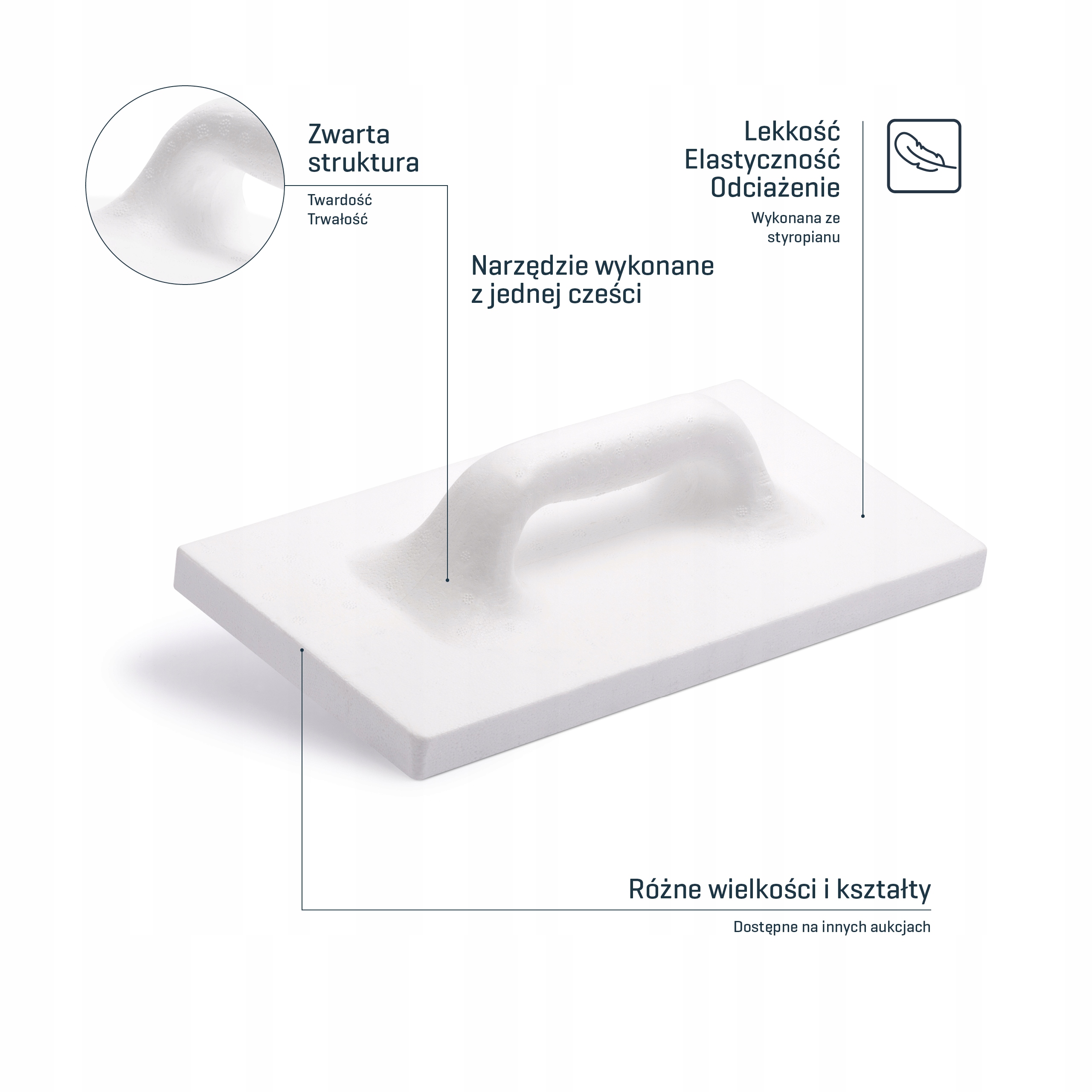 COMENSAL Paca styropianowa do zacierania 320 Typ paca