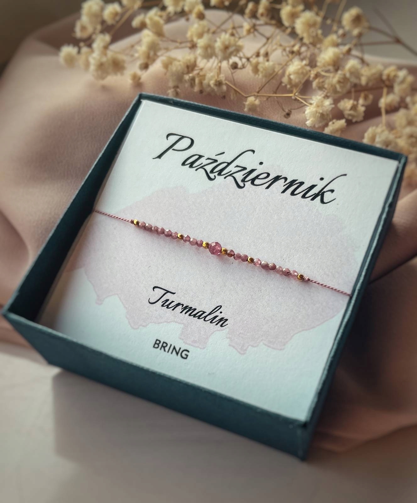 

Bransoletka Kamień Urodzeniowy Październik pozł.