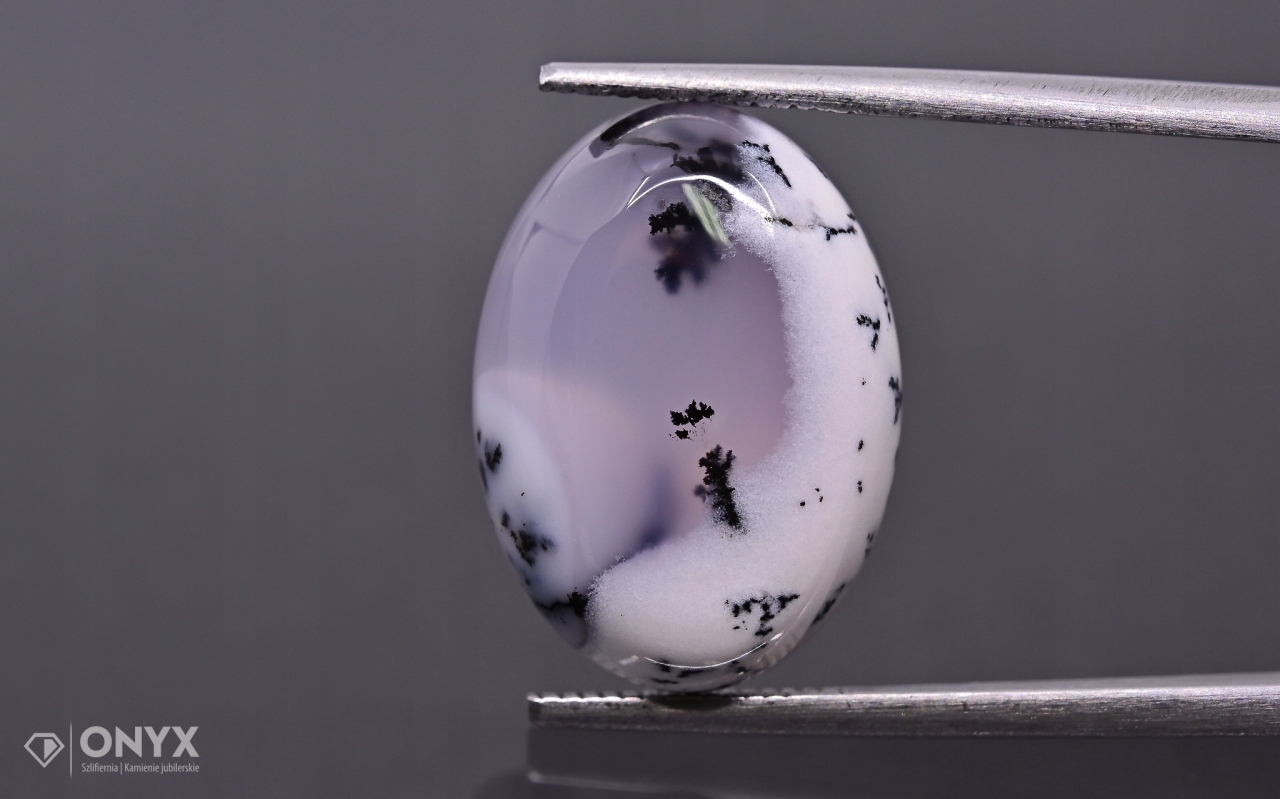 Dendritový achát z Turecka kabošon ovál 18x13 mm