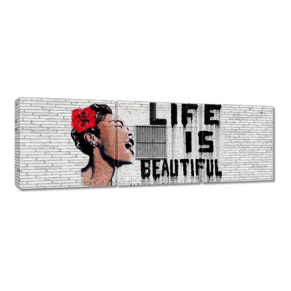 

Obrazy 60x20 Banksy Life is beautiful