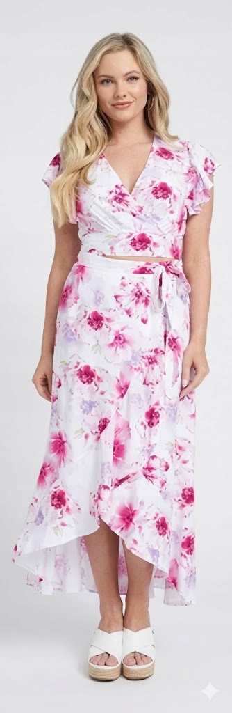 Guess Top S Volánky Na Rukávech, Zip Xs Gga