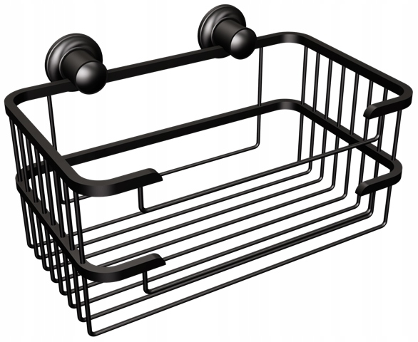 Sprchový kôš obdĺžnikový, čierny Mat