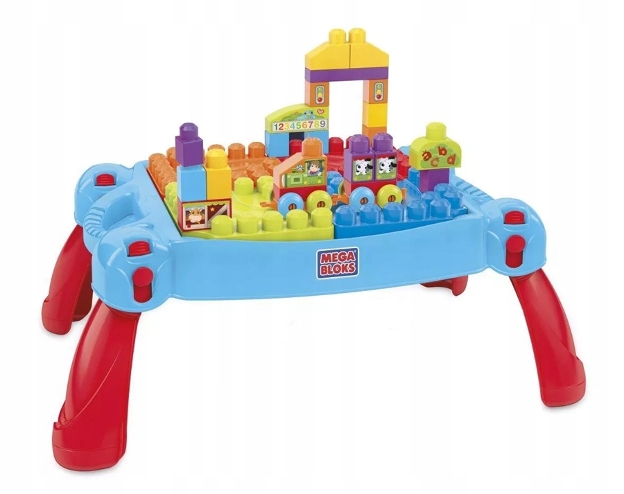Klocki Bloks CNM42 Stolik z klockami niebieski 30 szt.