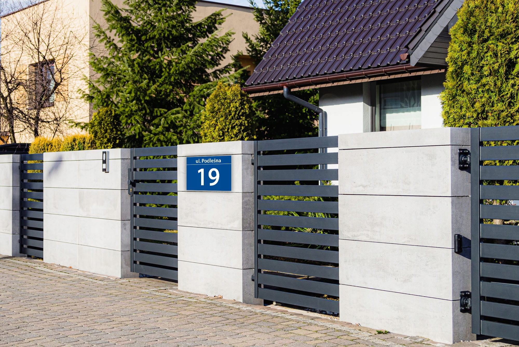 Tablica adresowa z numerem domu 40 x 30 cm Marka inna