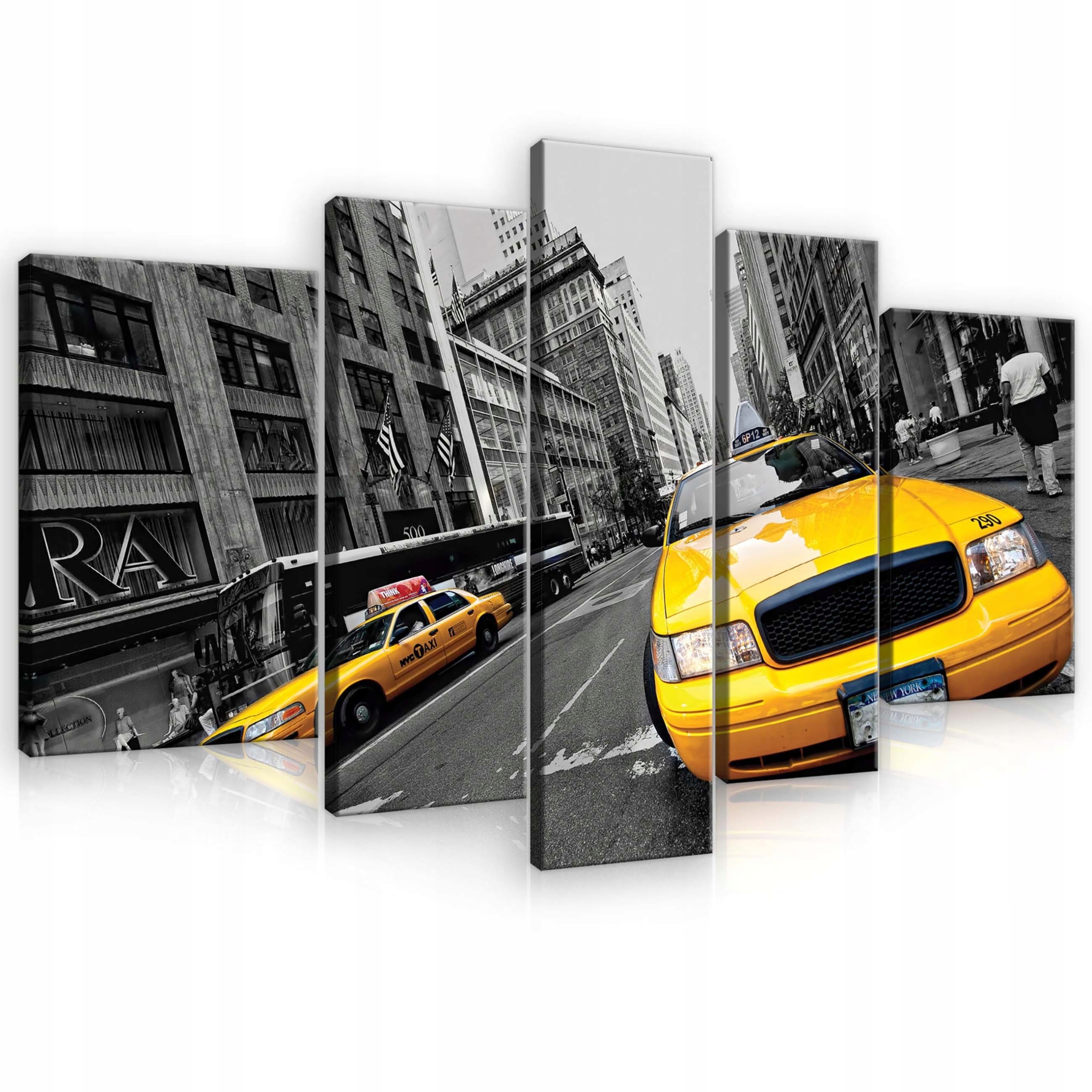 Obraz 170x100 Mesto New York taxík Manhattan dynamika pohyb žltá