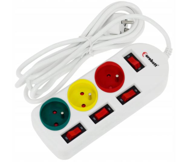 

Listwa zasilająca Eurobatt 0372 3 gniazda 1,5 m