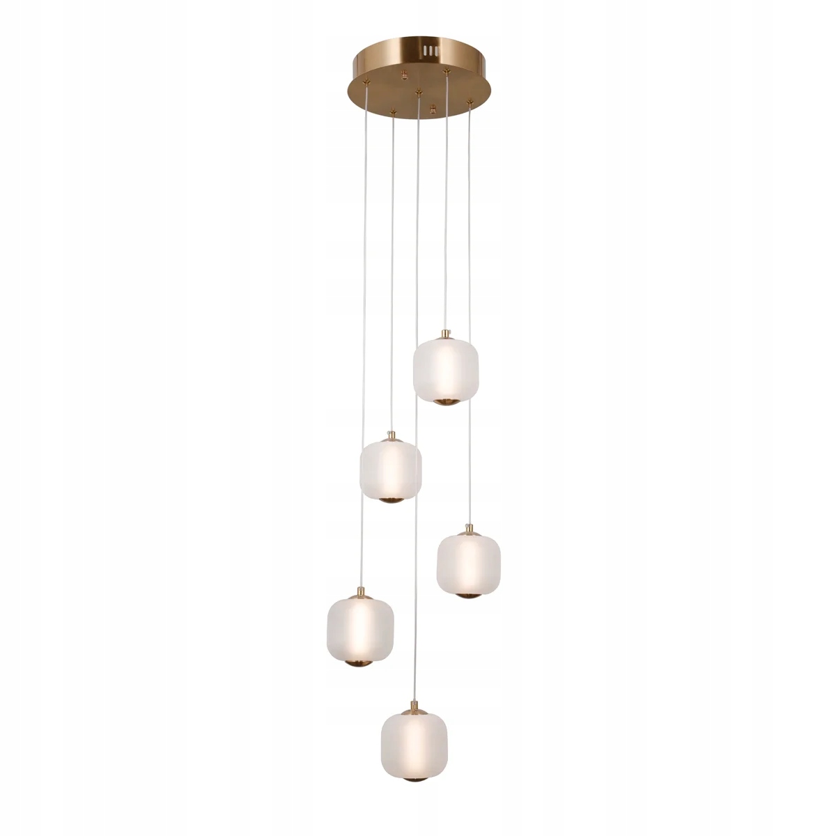 Závesná lampa s opálovými sklenenými tienidlami, teplá farba Led 12W Ganti Italux