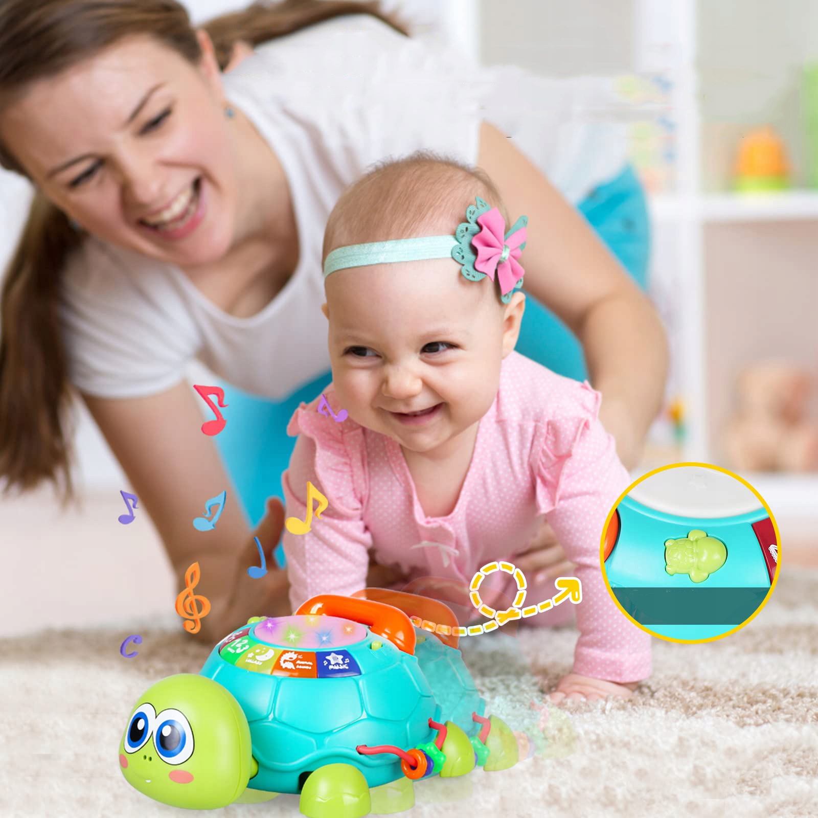 INTERAKTYWNY TELEFON ŻÓŁW MUZYCZNA DLA DZIECKA EAN (GTIN) 0191491478147