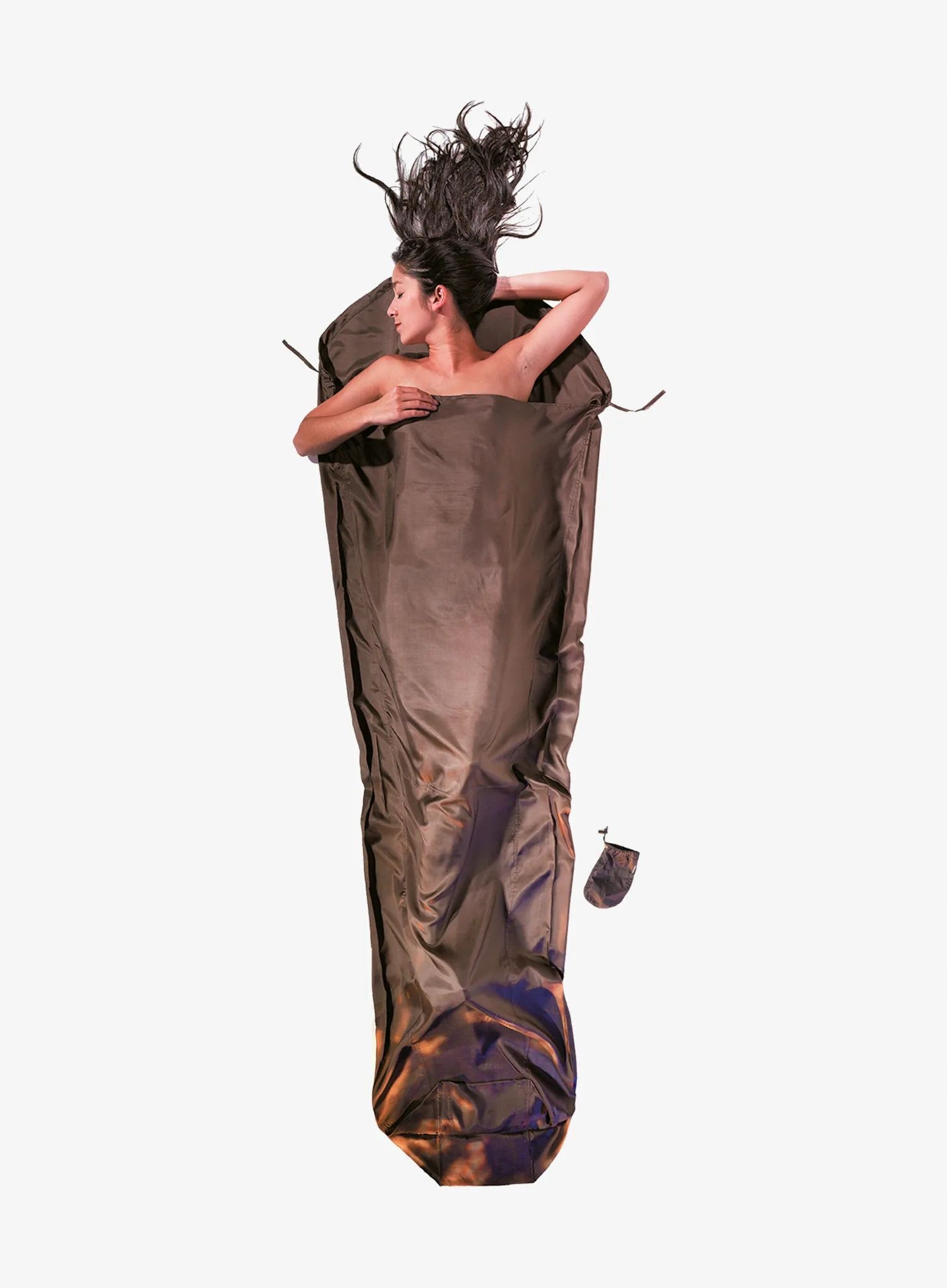 Vložka do spacáku Cocoon MummyLiner Silk muddy elephant