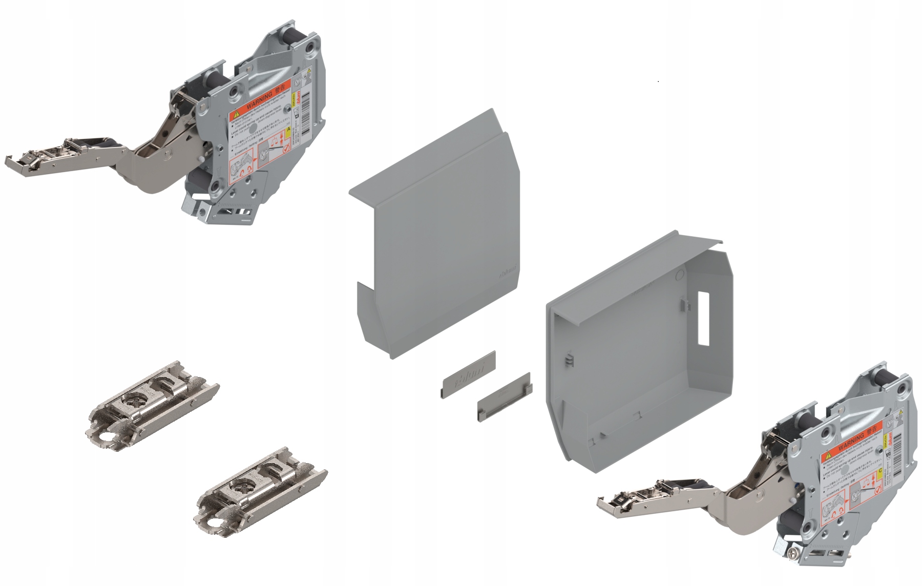 

Blum Aventos Hk-s - Komplet na 1 front TipOn Szary