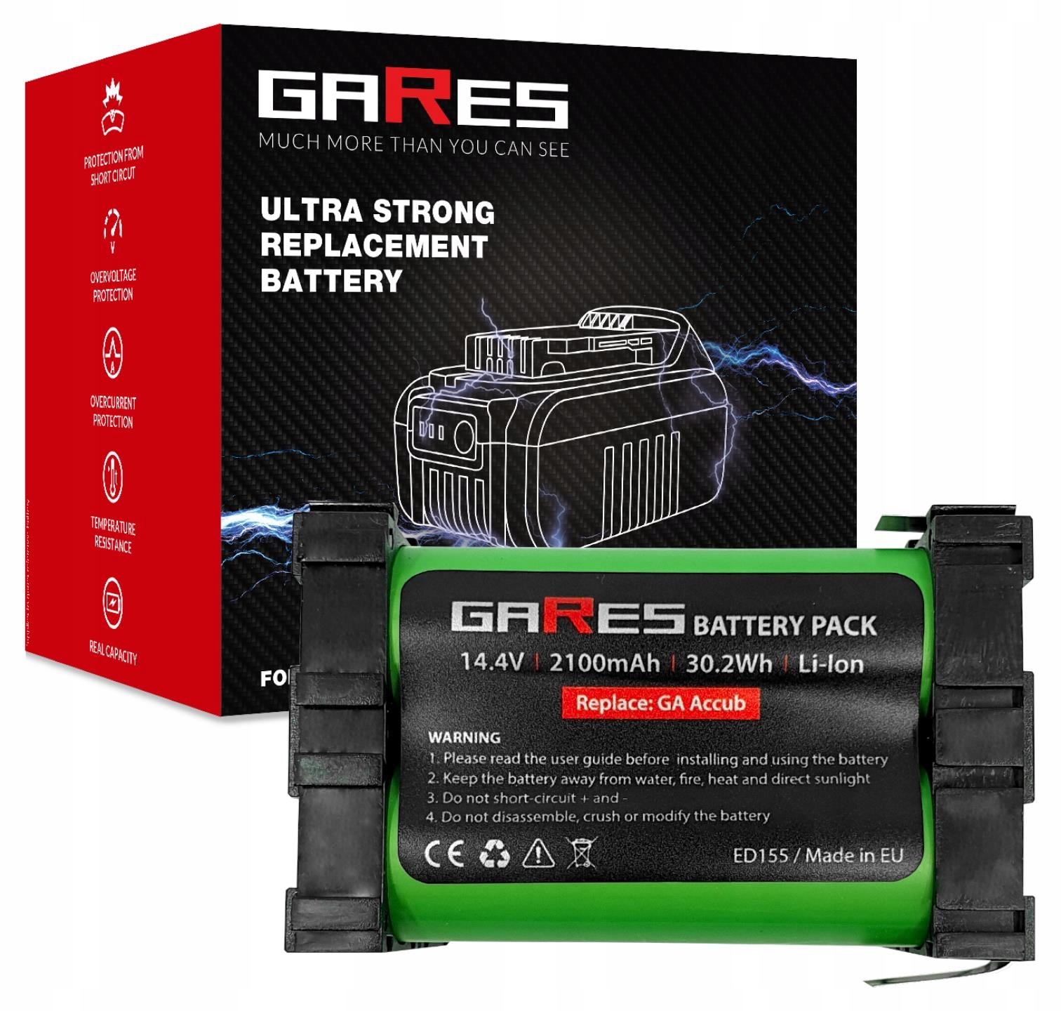 Baterie Akumulátor pro Gesipa Accubird 14,4V 2,1Ah Li-Ion