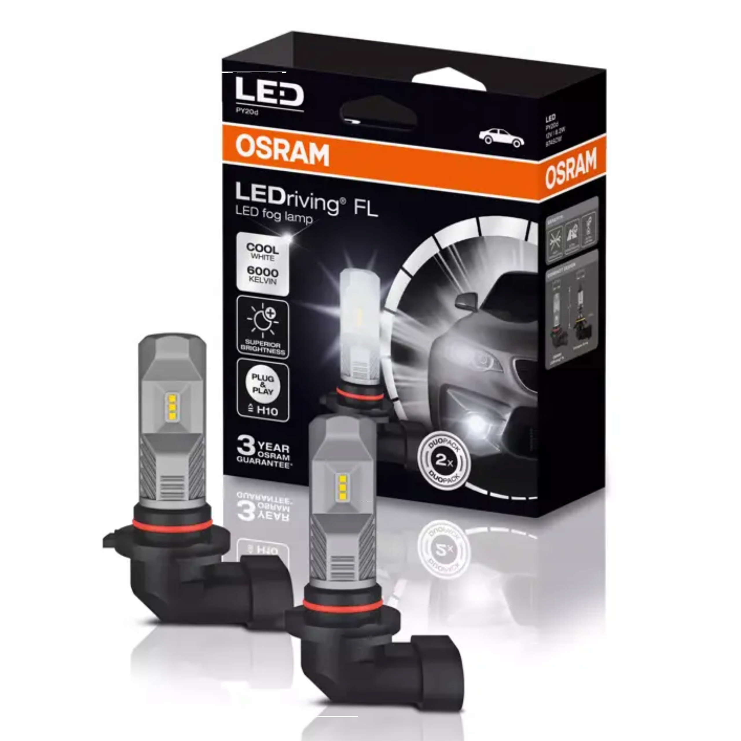 Osram LEDriving Fl H10 Automobilové Žárovky Proti Zamlžování 720LM 6000K
