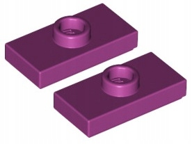 

Lego Płytka 1x2 Wypustka Magenta (15573/6101073)