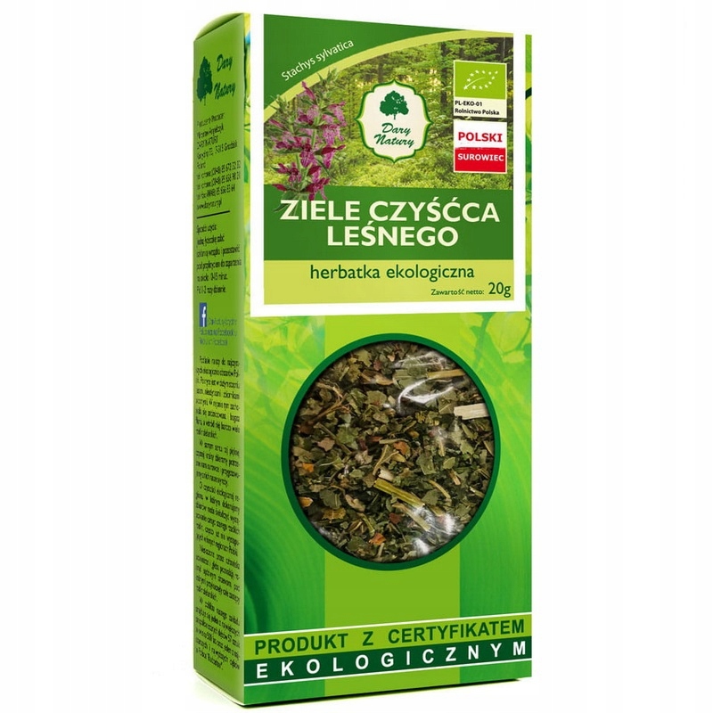 Dary Natury Czyściec leśny ziele (Stachys sylvatica) Eko 20g