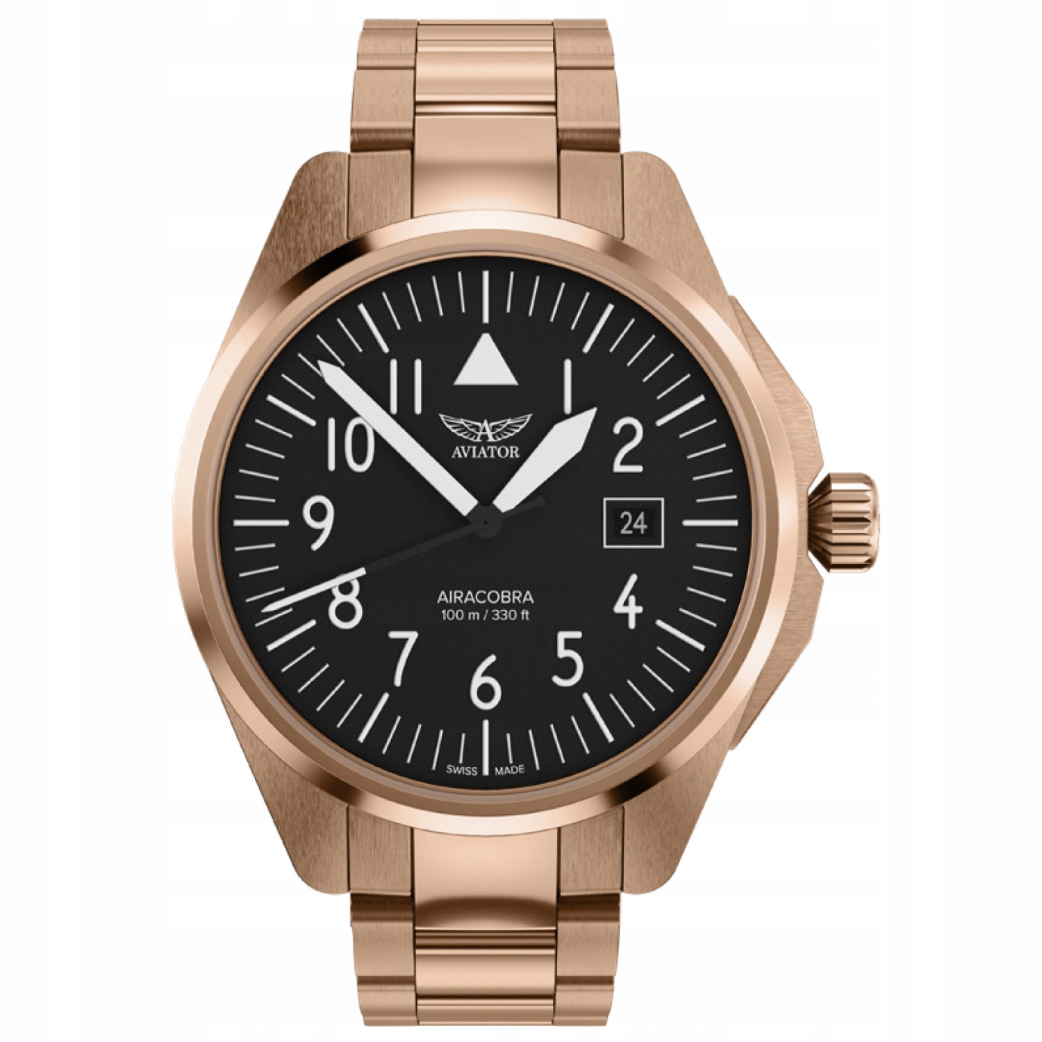 Pánské Hodinky Aviator V.1.38.2.315.5 růžové zlato
