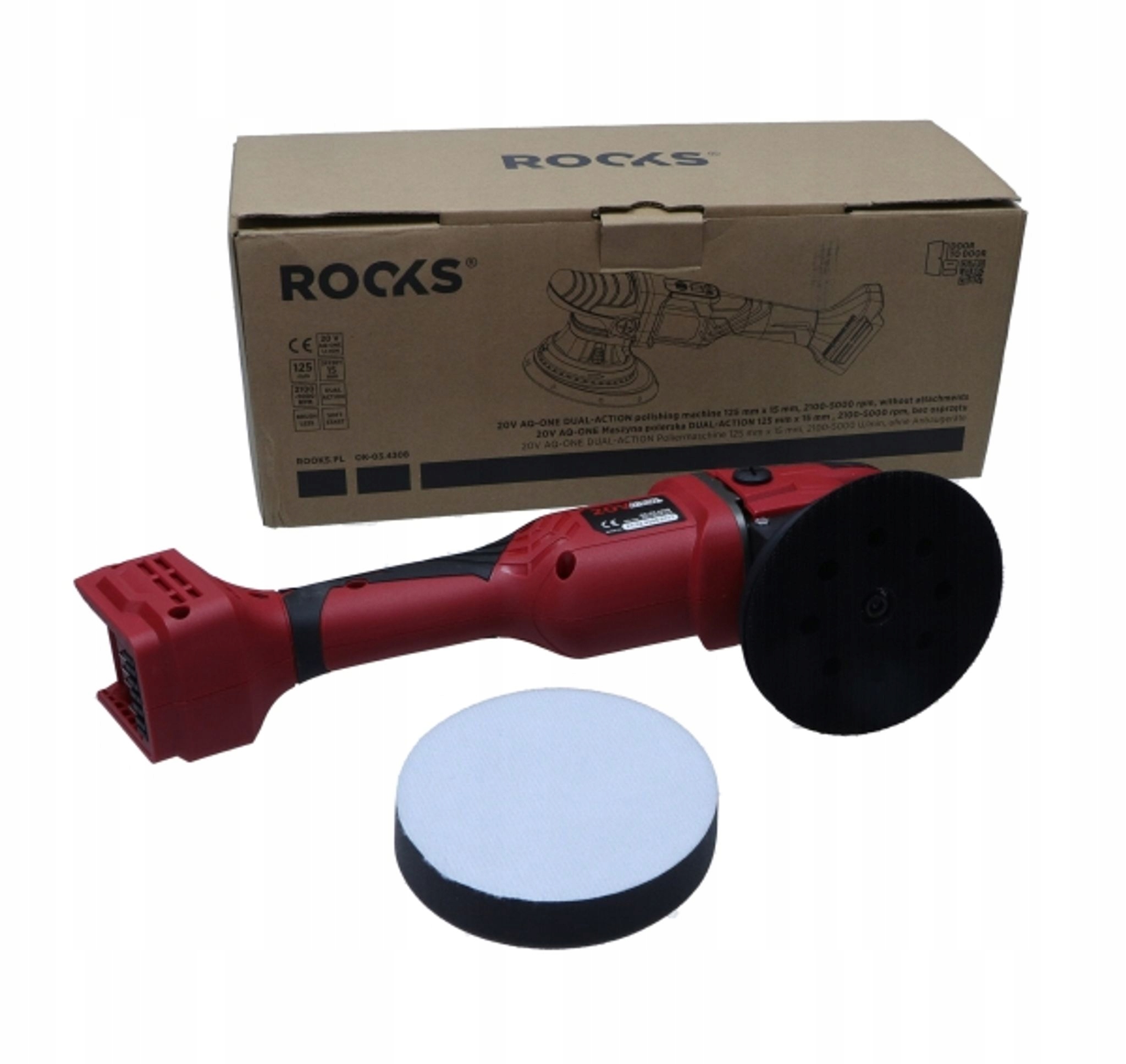 20V Aq-one Dual-action Leštička, 125 MM X 15 MM, 2100-5000 Otáčok Za Minútu